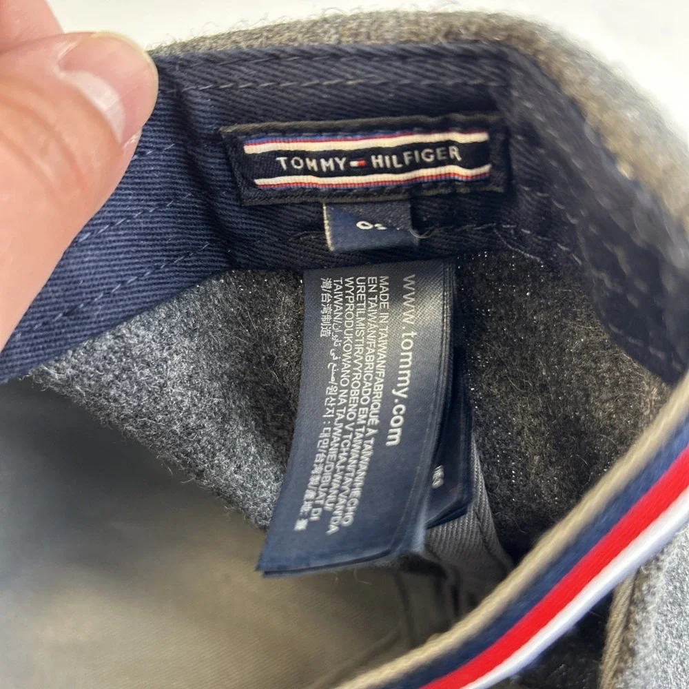 Tommy Hilfiger Adj  Baseball Cap‎ Hat Wool/Acrylic Gray Black OS